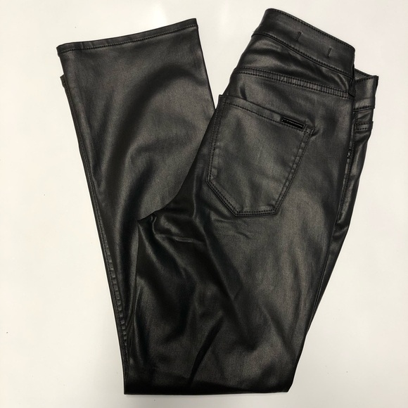 White House Black Market Denim - WHBM high rise kick flare coated jeans size 0